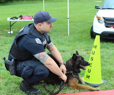 NSA Police Officer with K9