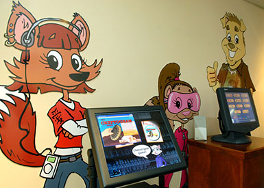 Two new interactive children game kiosks at the National Security Agency's National Cryptologic Museum stimulate disciplines critical to developing the cryptologists of the future. (DoD photo)