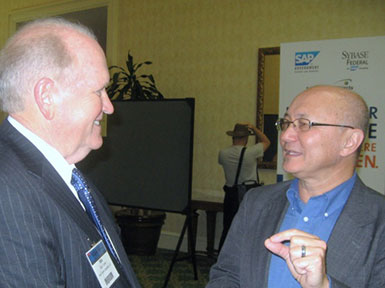 Presenter Tony Sager on right.